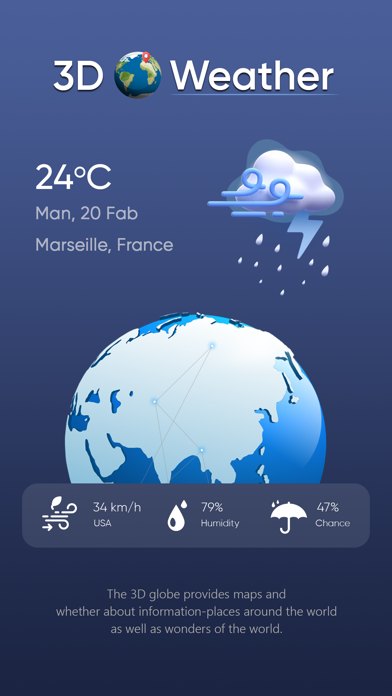 3D Earth and Weather Screenshot