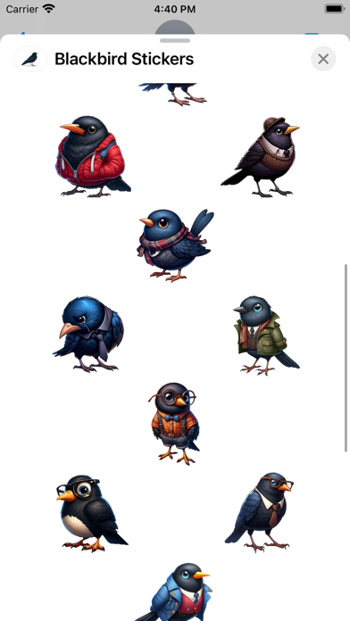 Screenshot #2 pour Blackbird Stickers