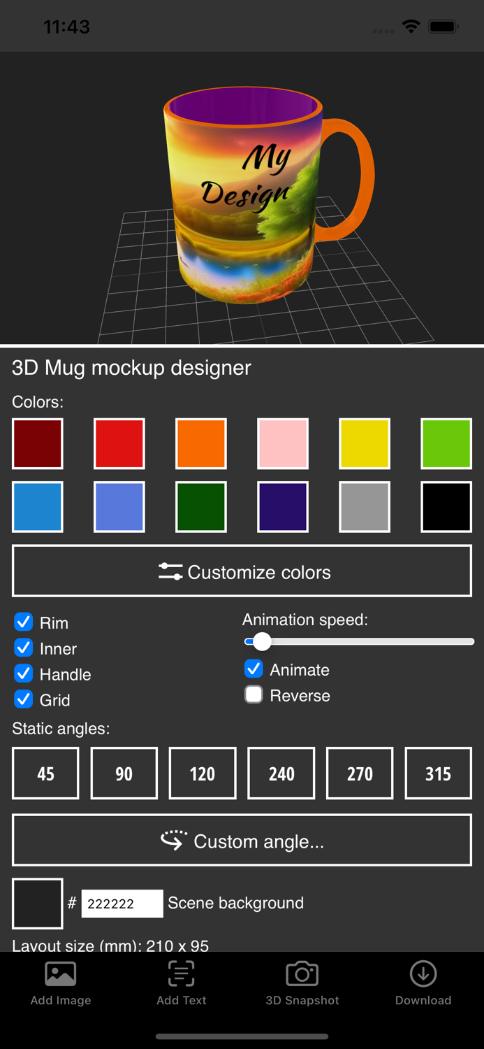 3D Mug Mockup Designer