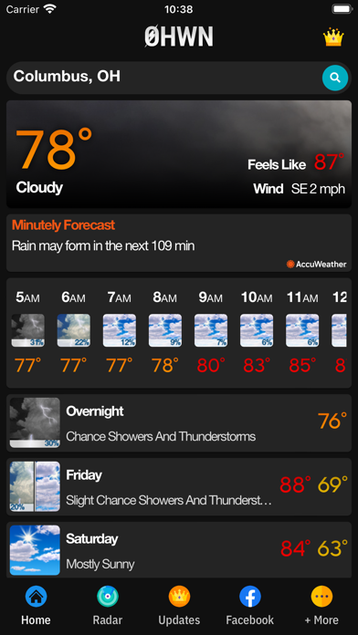 Ohio Weather Network Screenshot