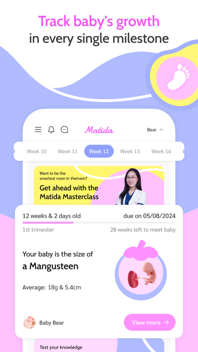Matida Pregnancy & Baby App Screenshot