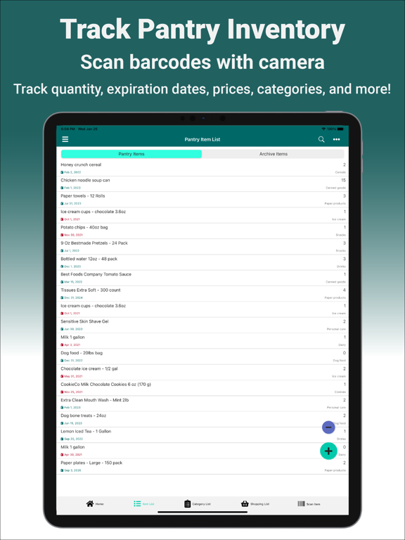 Screenshot #4 pour My Pantry Tracker