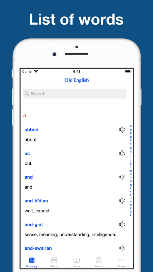 #1. Old English Glossary (iOS) Podle: Trang Hoai