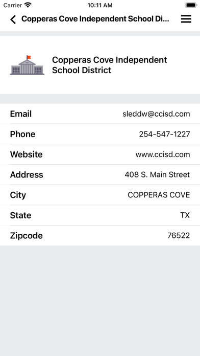 Copperas ISD Screenshot