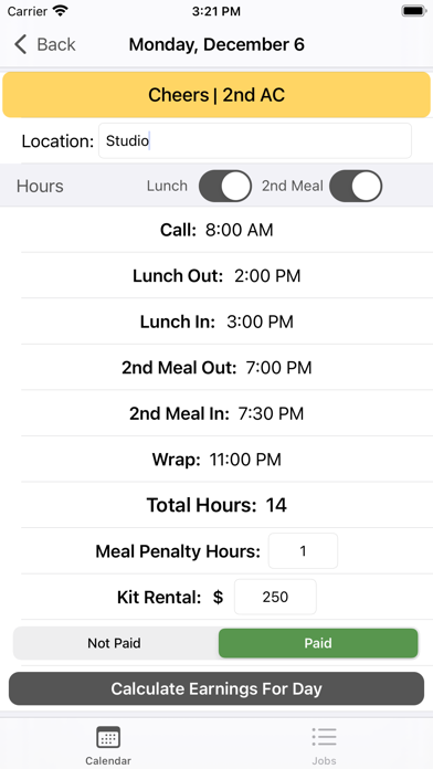 Freelance Calendar Screenshot