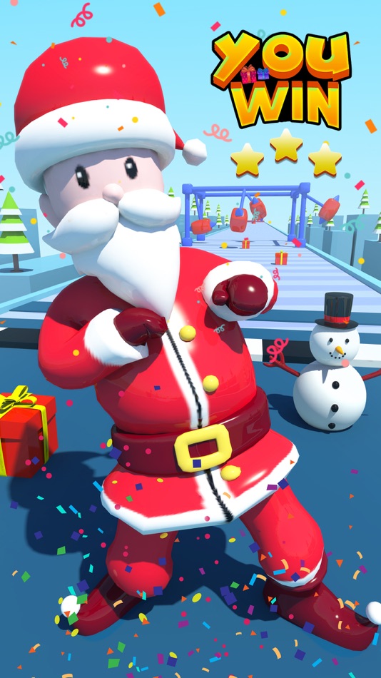#2. Santa Fun Run 3D-Running Games (iOS) By: Frigate Games