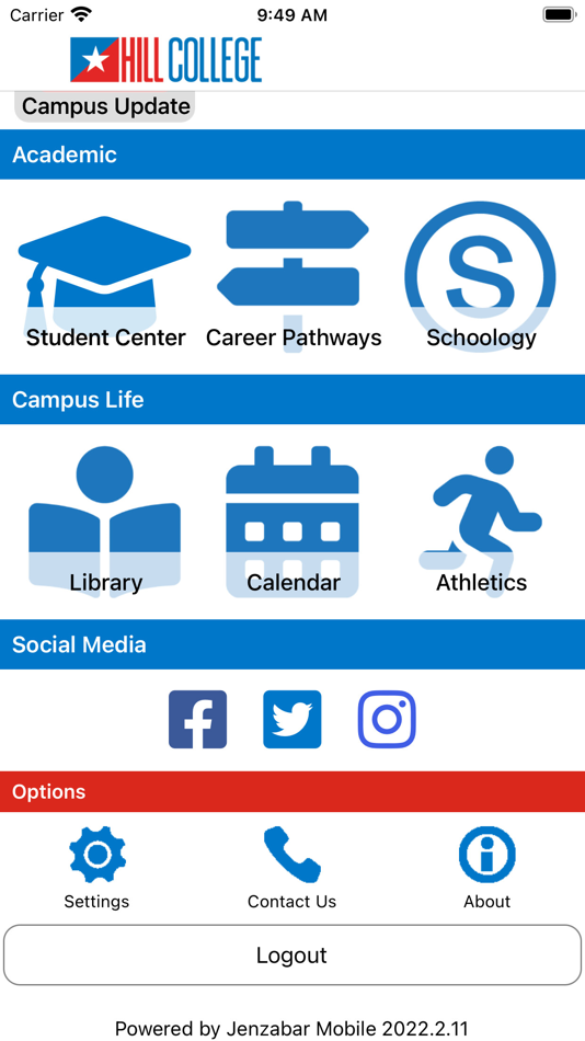 #1. MyHC - Hill College (iOS) Podle: Jenzabar, Inc.