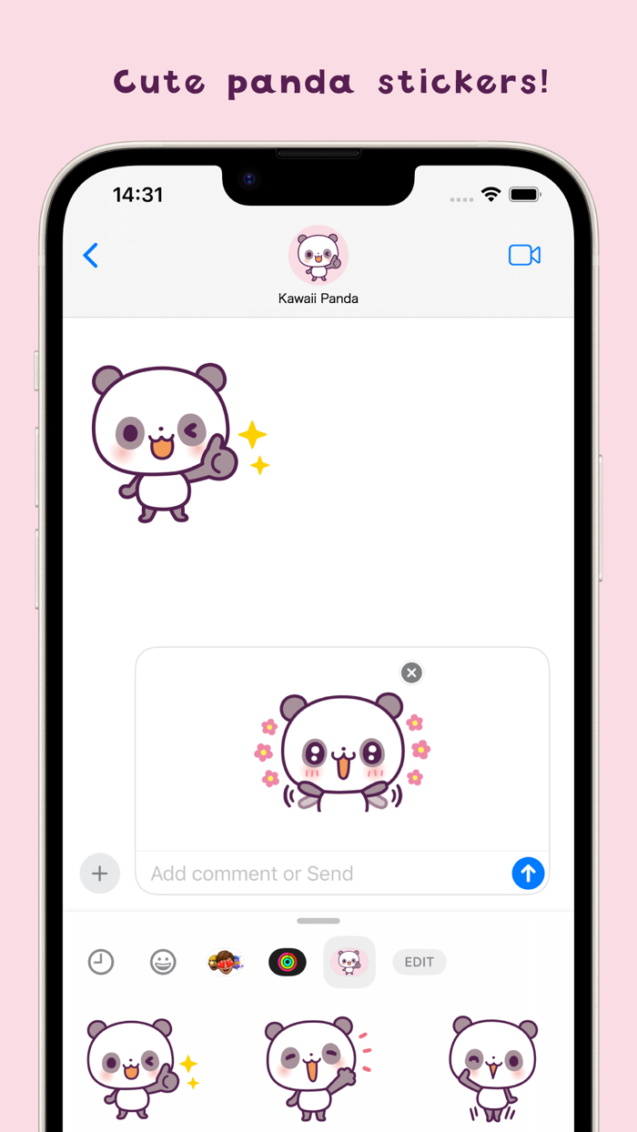 Kawaii Panda Stickers Global