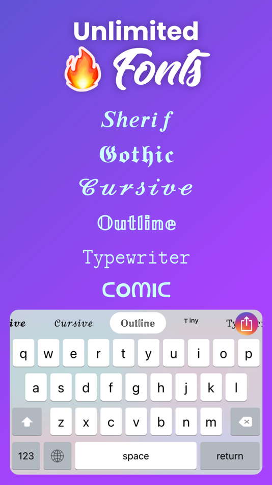#2. Social Fonts Keyboard for Bio (iOS) بواسطة: MM Apps, Inc.
