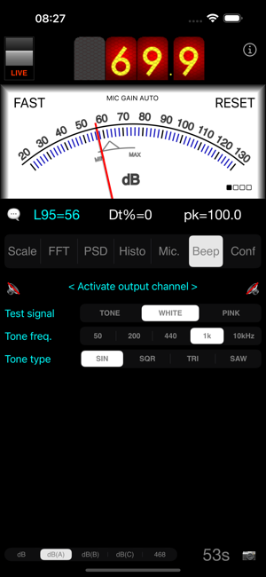 ‎SPLnFFT Noise Meter Screenshot