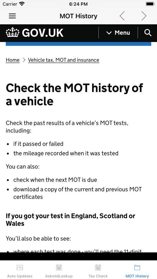 #1. MOT Check UK (iOS) Podle: Woletech