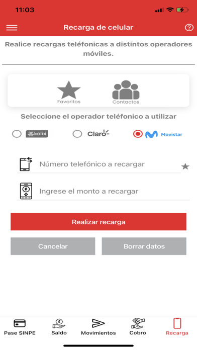 Davivienda SINPE Móvil Línea Screenshot