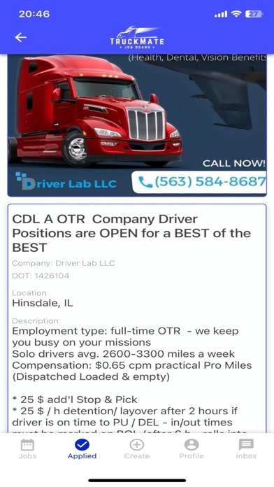 TruckMate - Job Board Screenshot