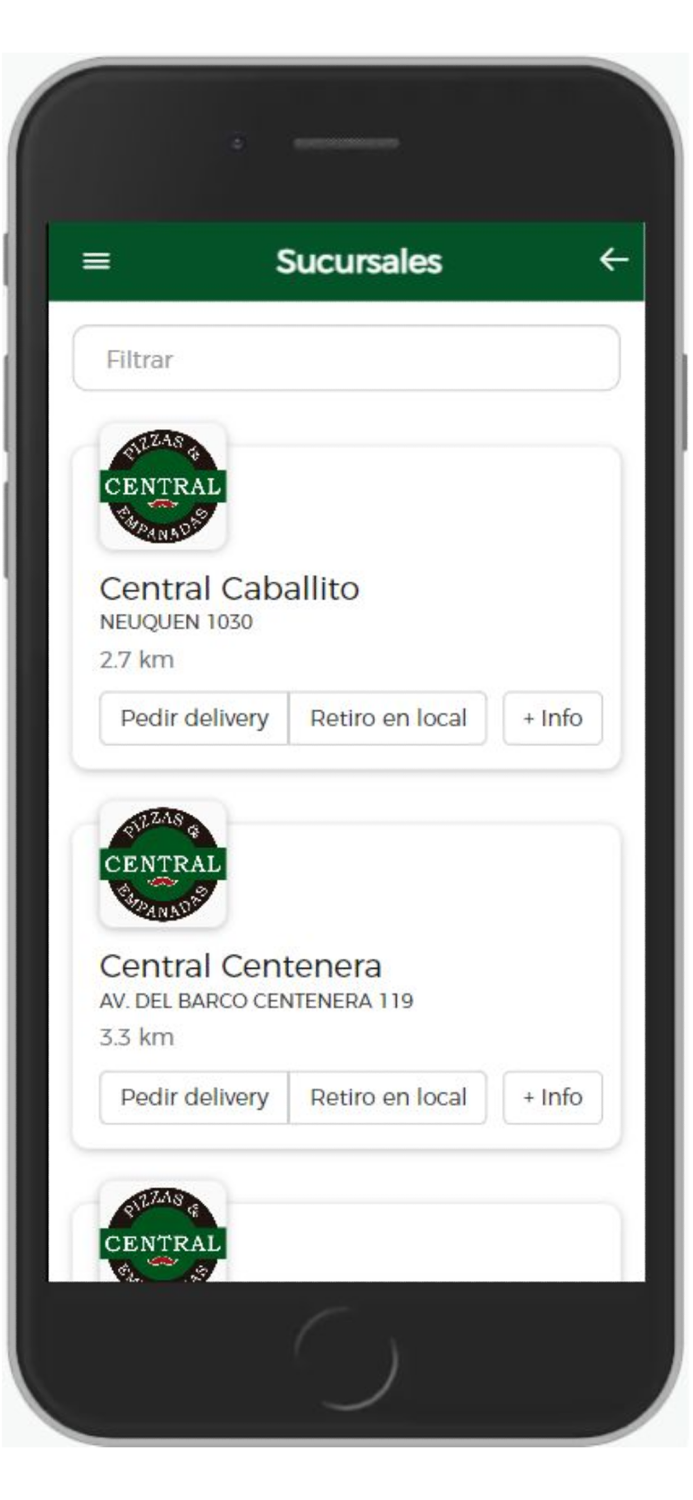 Central de pizzas y empanadas