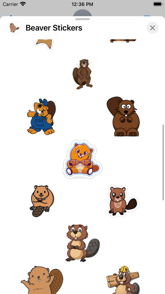 Beaver Stickers