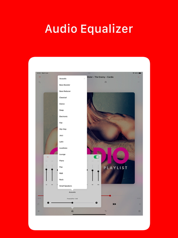 MPlayer: player for MEGA.NZ iPad screenshot 4 - Music app