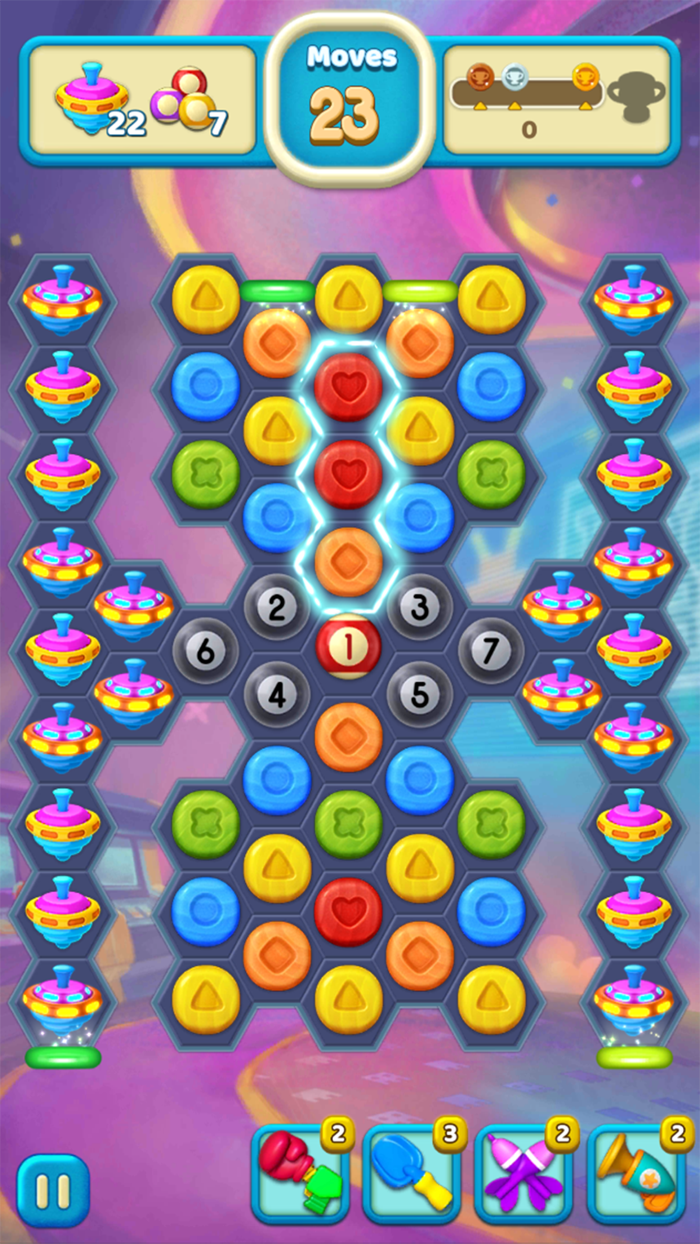 Toy Party Match 3 Hexa Blast