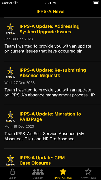 IPPS-A Launch Platform Screenshot