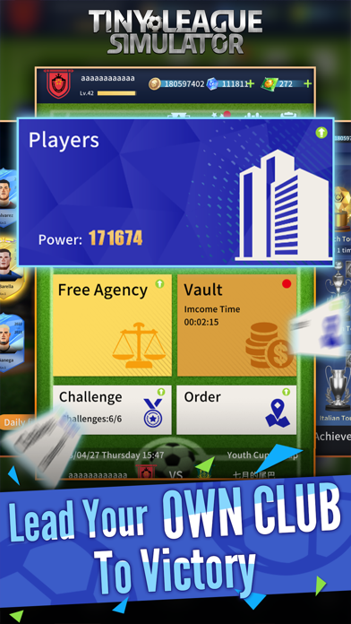 Tiny League Simulator Screenshot