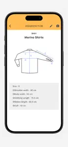 MeasureNote Clothes Size App screenshot #3 for iPhone