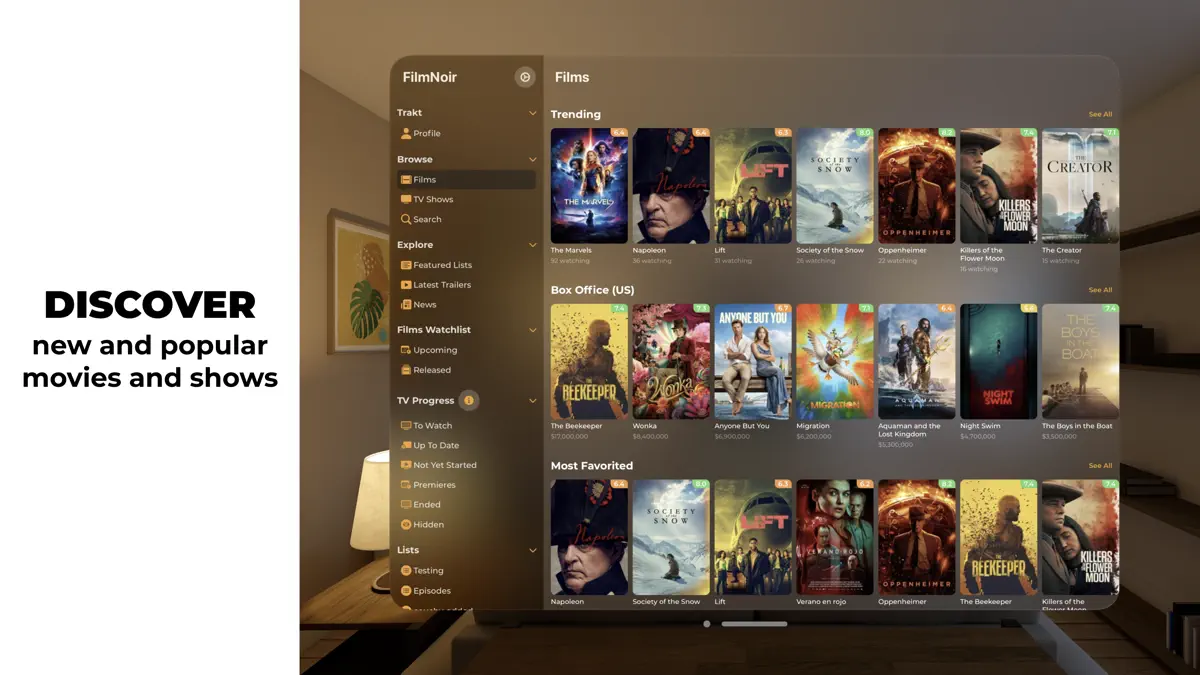 FilmNoir TV Tracker for Trakt screenshot 2