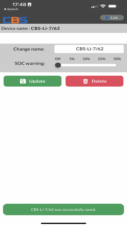 #4. CBS Analytics (iOS) Με: Custom Battery Solutions