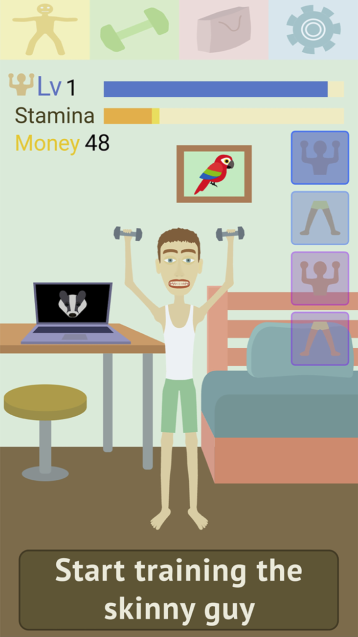 Muscle clicker Gym game