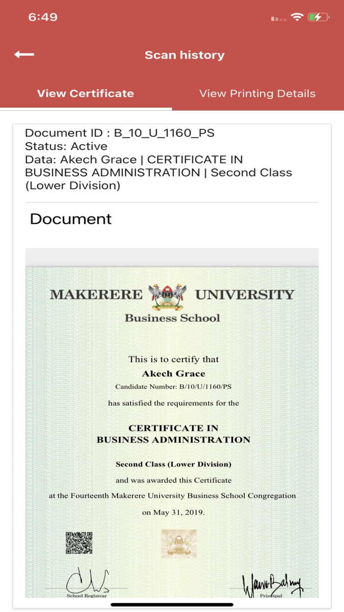 Makerere University SeQR Scan