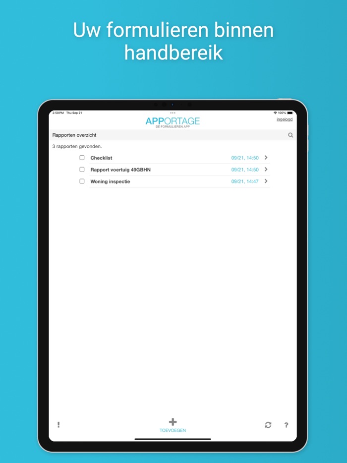 Apportage formulieren