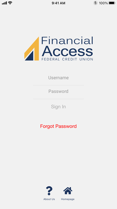 Financial Access FCU Screenshot