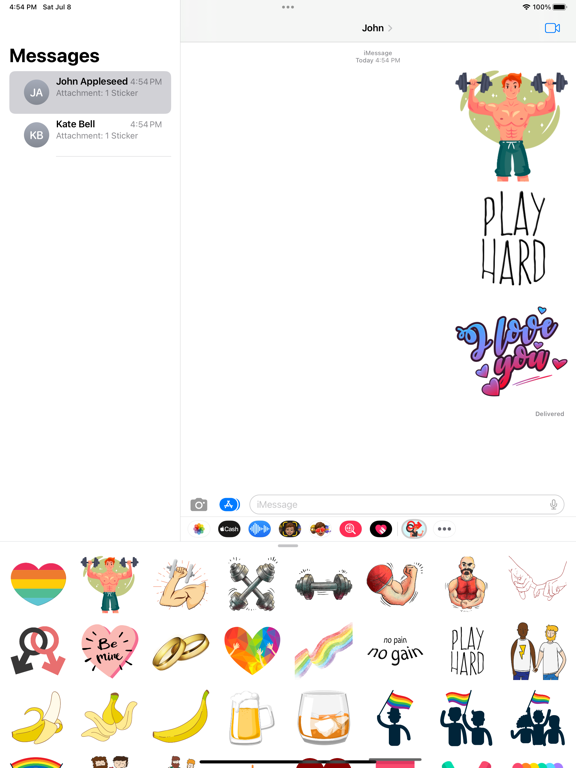 Screenshot #6 pour Fit Gay Couple Stickers