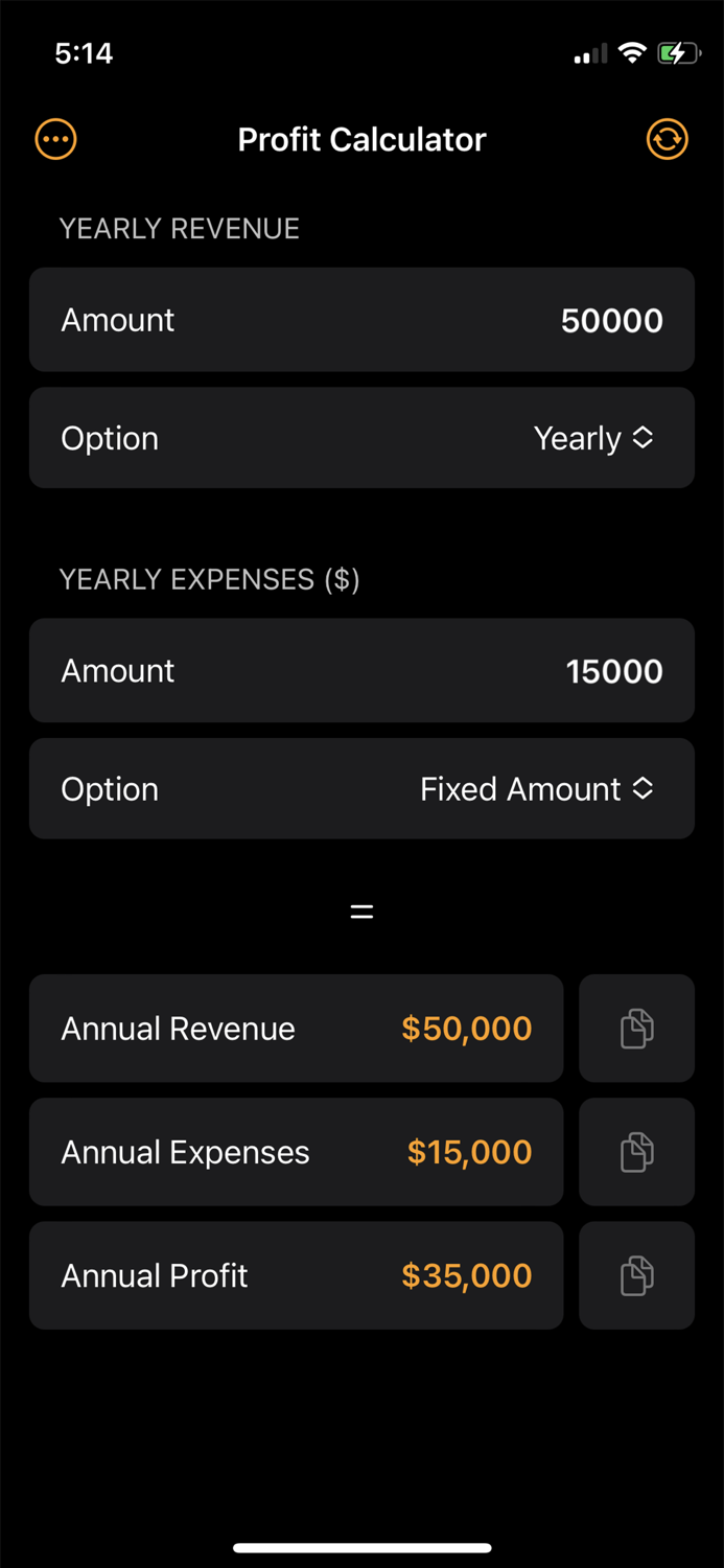Profit and Margin Calculator