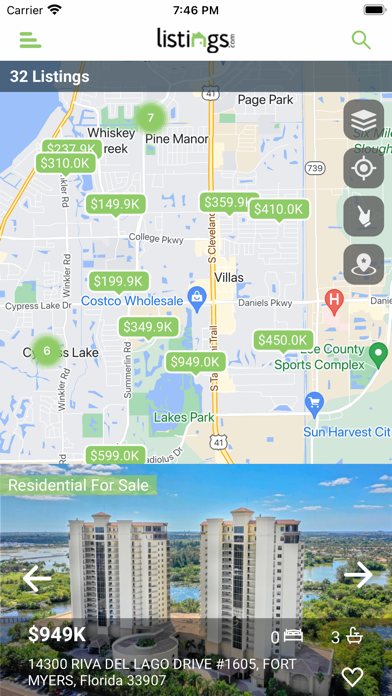 LISTINGS Screenshot