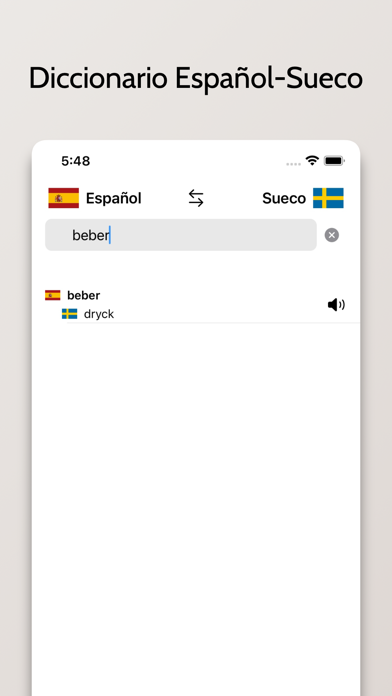 Diccionario Sueco-Español Screenshot