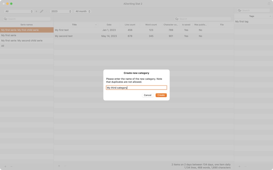#1. ADwriting Stat 2 (macOS) 由: Andreas Dietrich