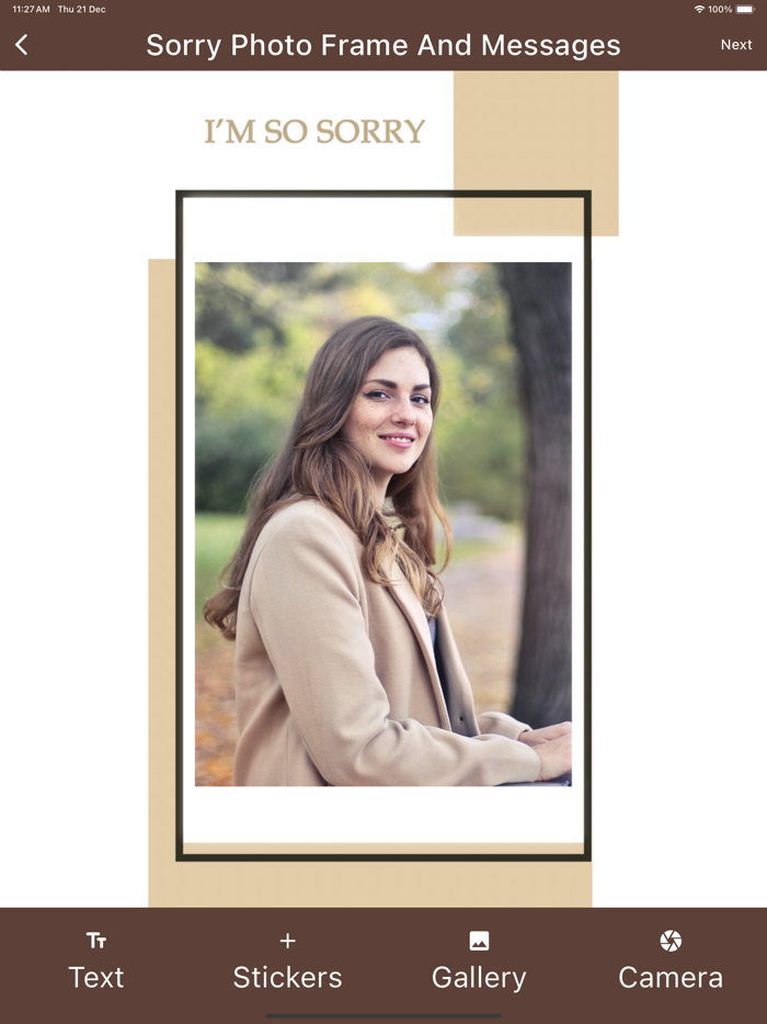 Sorry Photo Frame And Messages