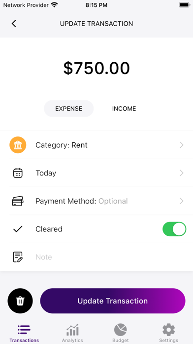 Checkbook: Budget & Expenses Screenshot