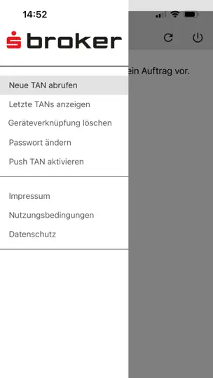 Screenshot von S Broker PushTAN auf dem iPhone 3