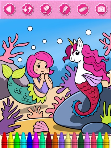 Pony Mermaid Coloring Bookのおすすめ画像8