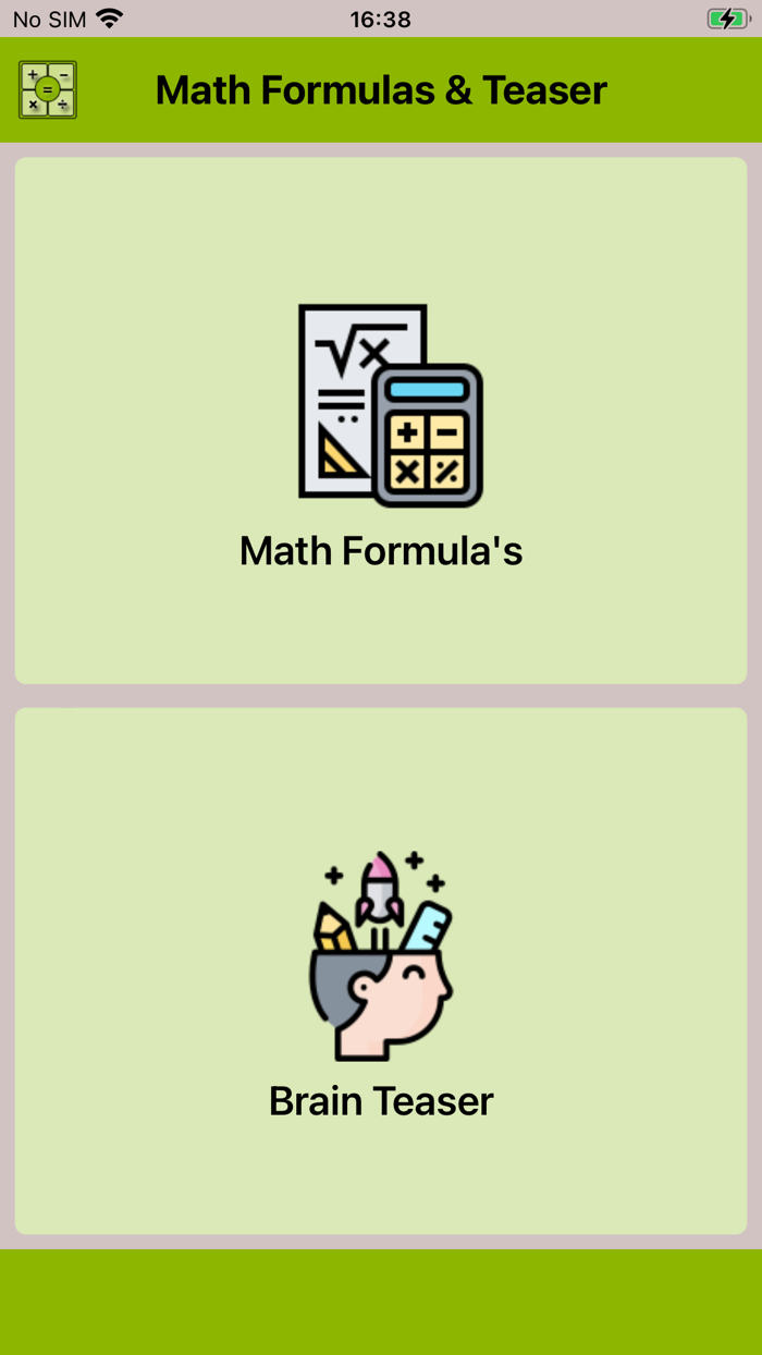 Maths Formulas and Brain Teaser