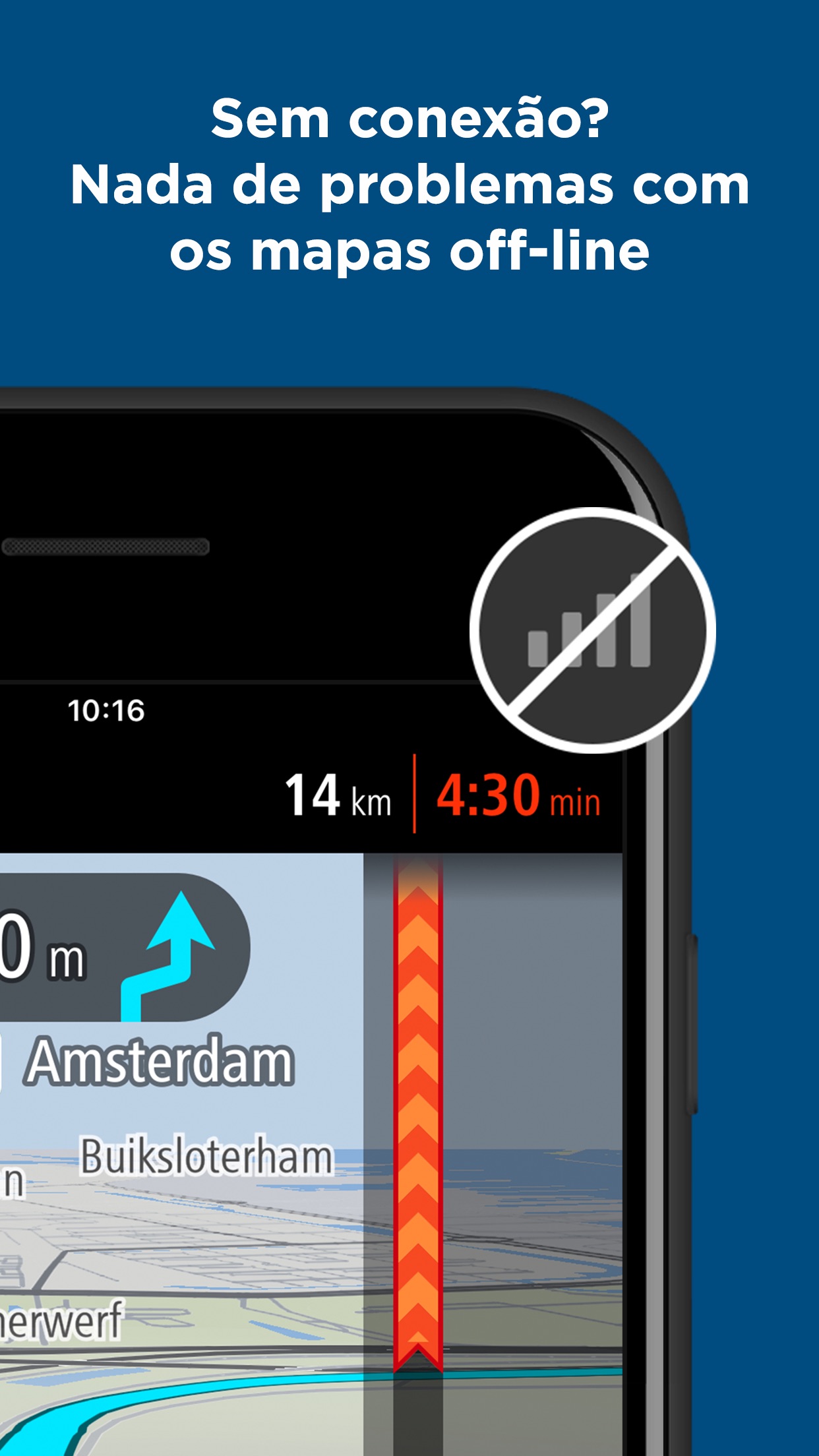 Screenshot do app TomTom GO Navigation