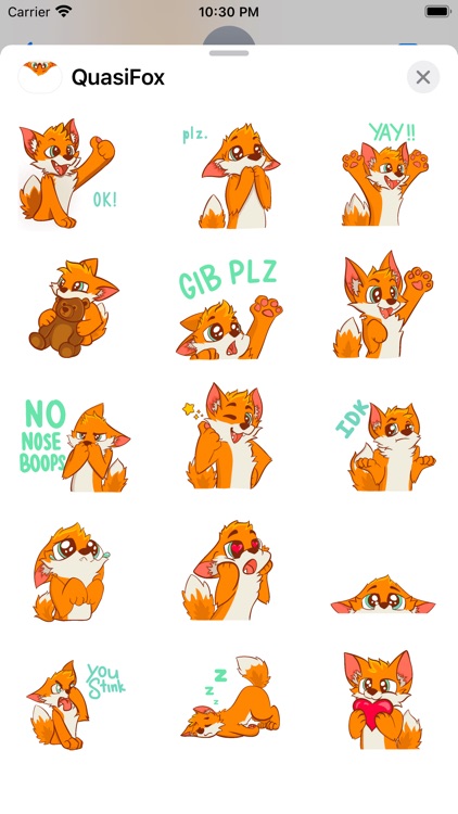 Quasi Fox Stickers by Robert Medrano