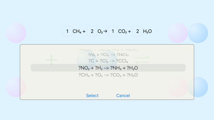 Interactive Equation Balancer