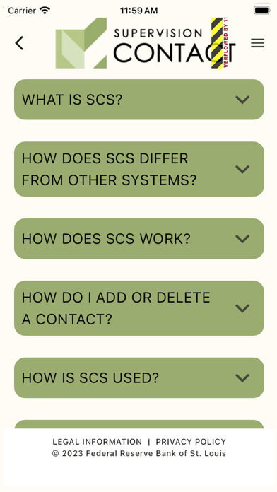 Supervision Contact System Screenshot