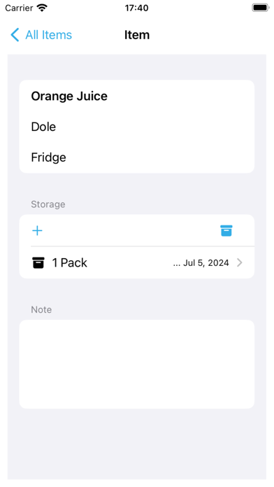 StorageList Screenshot