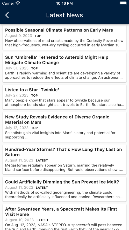 #3. Daily Astronomy Explorer (iOS) 由: Dhiraj Sharma