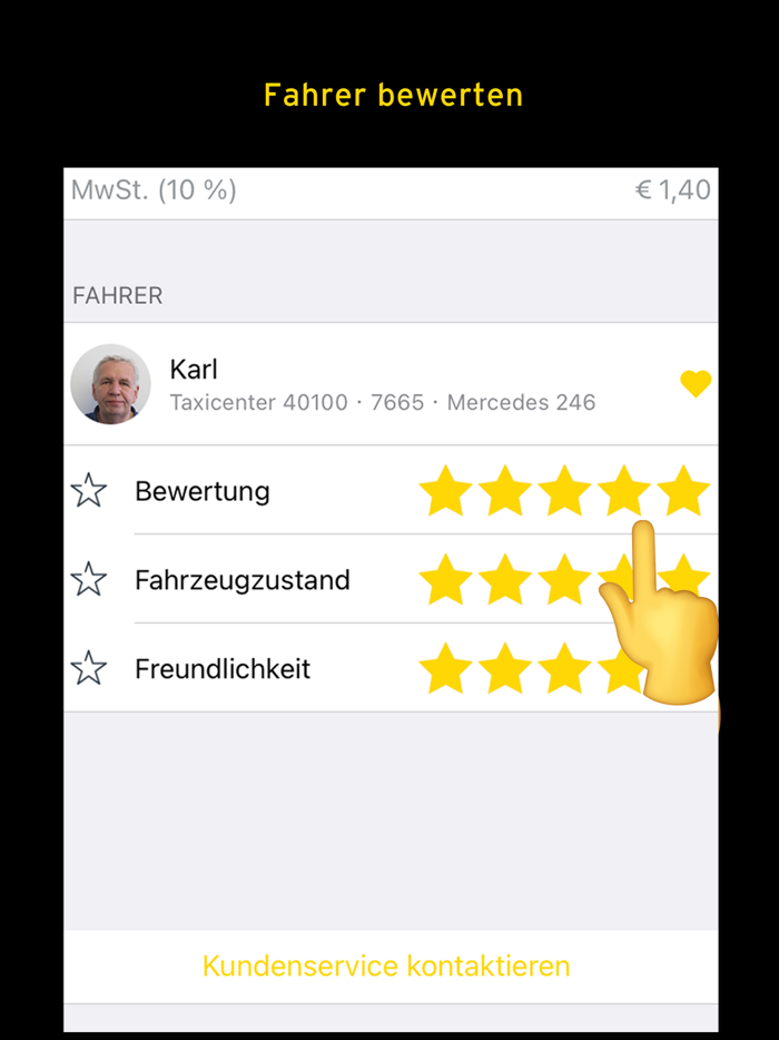 Taxi 40100 zum Fixpreis fahren