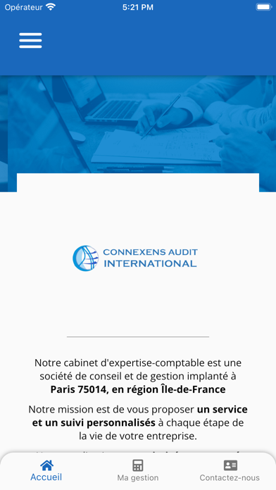 Connexens Audit International Screenshot