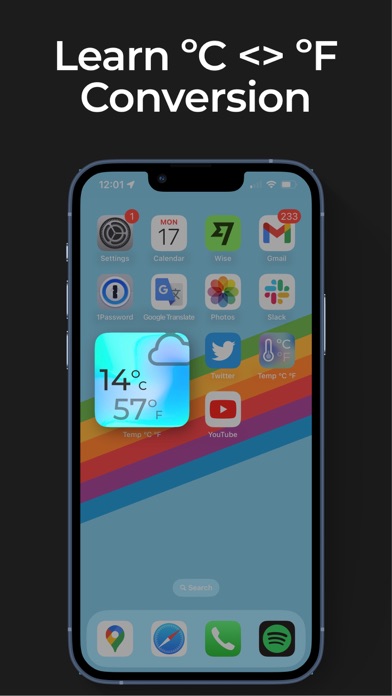 Fahrenheit Celsius Widget Screenshot