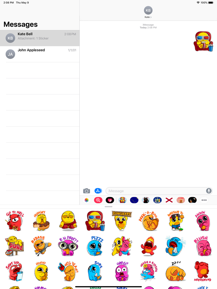 Boo emoji - weird stickers